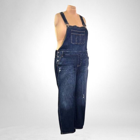 TORRID Straight Leg Stretch Dark Wash Overalls, EUC! Size 20 - Picture 4 of 10